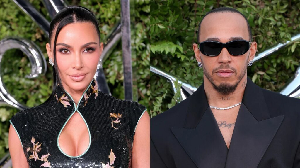 Kim Kardashian & Boyfriend Lewis Hamilton Coordinate in Saint Laurent Looks at Lucas Museum Of Narrative Art Opening Night | Just Jared