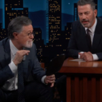 Jimmy Kimmel Goads Stephen Colbert Into Shaving Off His Beard on Air