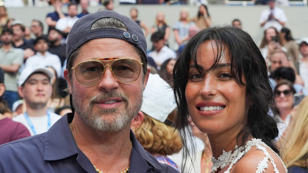 Brad Pitt Takes The Bit A Little Too Seriously In An All-Camo Look Next To Mismatched Ines De Ramon