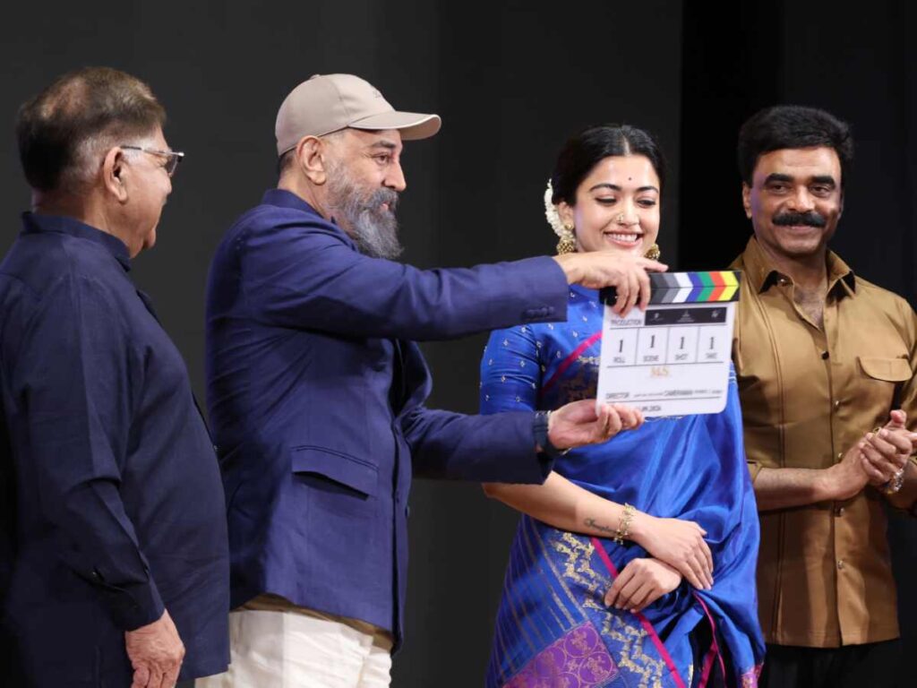 M.S. Subbulakshmi Biopic: Kamal Haasan claps on Rashmika Mandanna’s first shot – Telugu Cinema