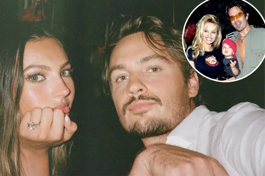 Pamela Anderson, Tommy Lee’s son, Brandon, engaged to Katarina Demetriades