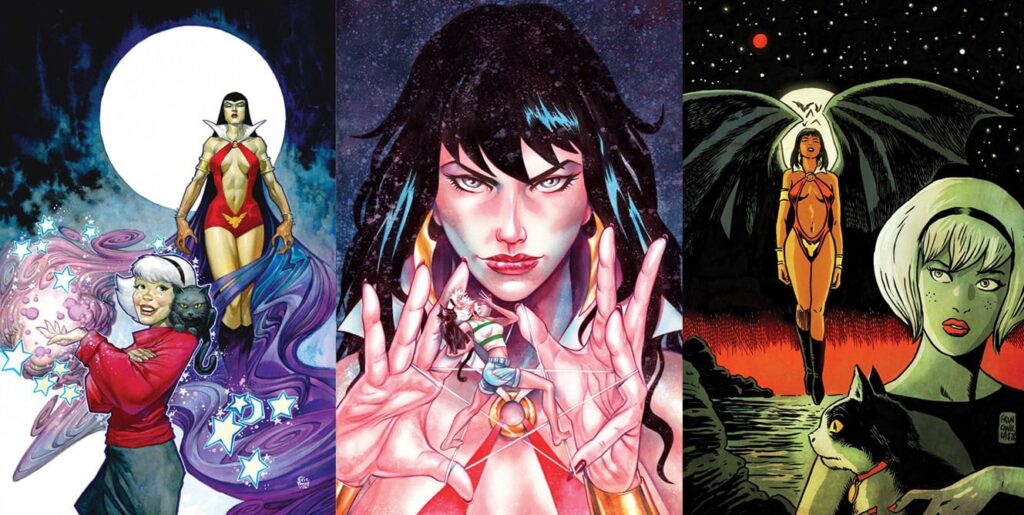 Supernatural icons collide with Sabrina the Teenage Witch X Vampirella crossover