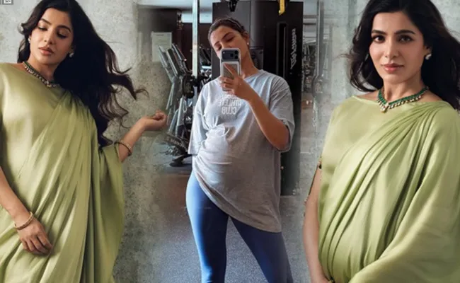 Pics: Samantha’s Pregnancy Glow in Green