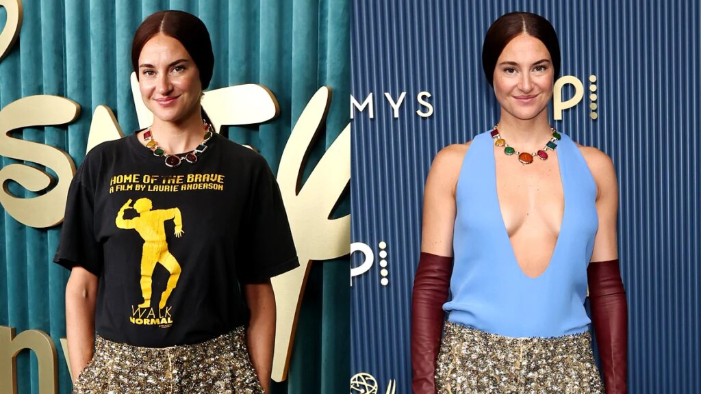 Shailene Woodley Puts T-Shirt Over Her Polarizing Emmys Dress for a Late Night After Party | Just Jared