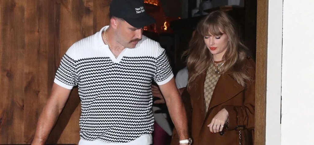 Taylor Swift Sizzles In Metallic Halter Dress During NYC Date Night