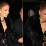 J.Lo Went to a Party in Her Underwear and a Naked Lace Dress