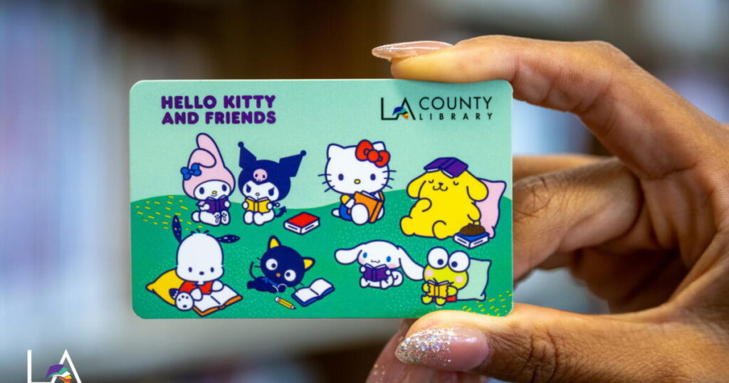 ‘Super cute’ Hello Kitty cards draw crowds to the L.A. County Library