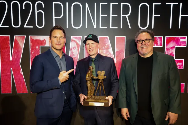 Kevin Feige Presented Pioneer of the Year Award by Marvel Stars