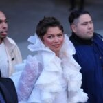 Zendaya wows in white lace while Emma Stone stuns in blue at Paris Fashion Week