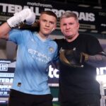 Ricky Hatton’s son says ‘he’s looking down on us’ as he announces Manchester football match in honour of boxing legend