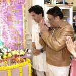 Govinda Unites With Wife, Kids For Ganpati