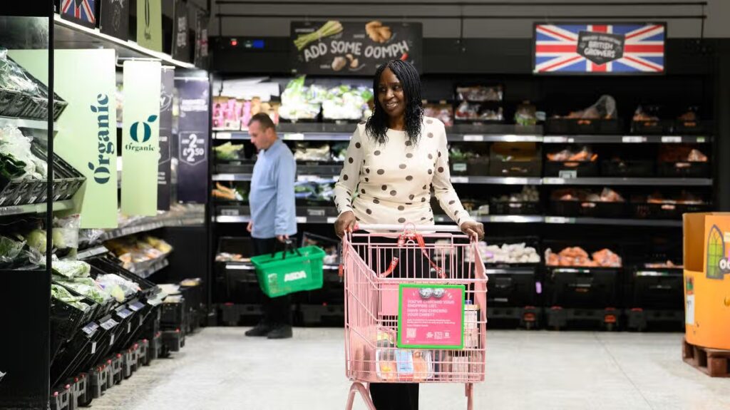 Asda is turning trolleys pink at branches across the UK