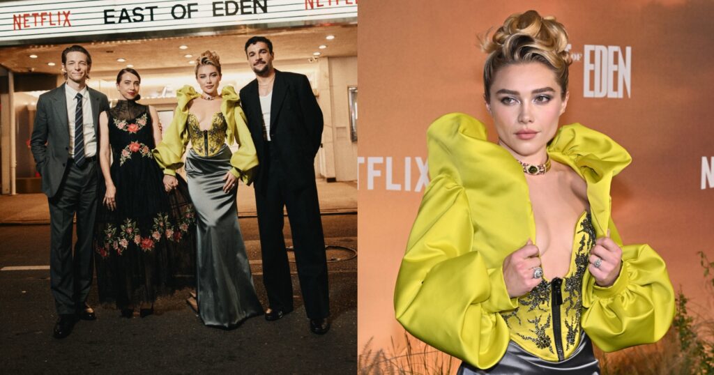 Florence Pugh wore custom Vivienne Westwood to the NY East of Eden premiere: fierce?