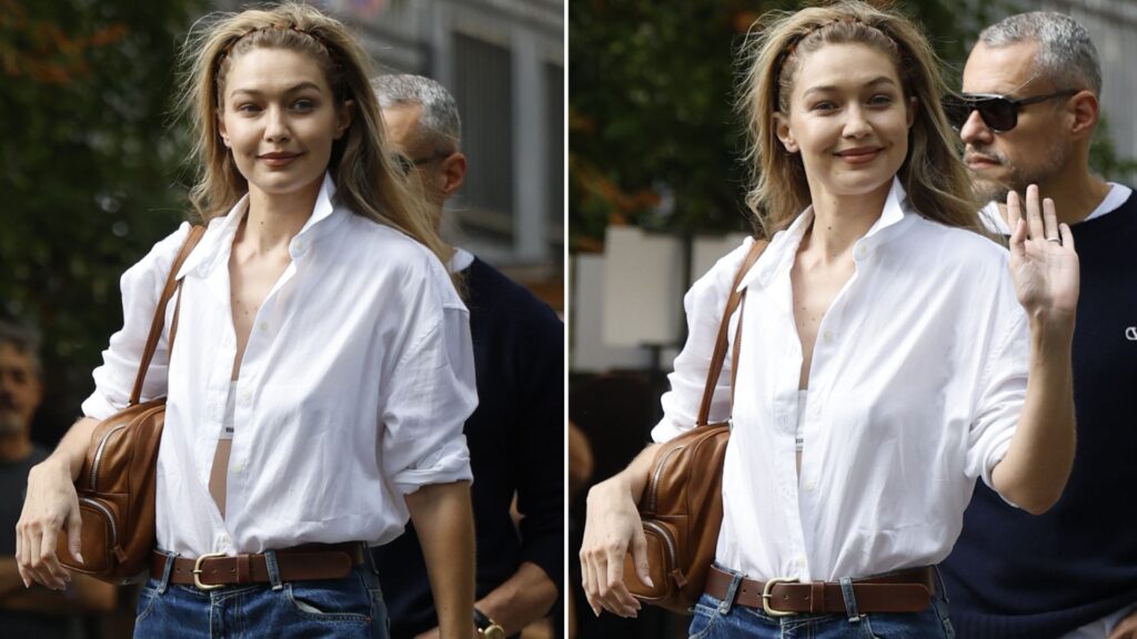 How Gigi Hadid Wears the Mesh Flats Trend for Fall