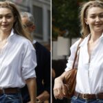 How Gigi Hadid Wears the Mesh Flats Trend for Fall