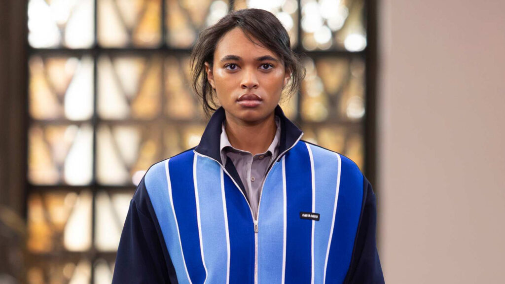 Chandler Kinney Makes Runway Debut In Miu Miu Paris Fashion Week Show
