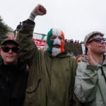 Kneecap visit Portadown to support Garvaghy Road residents