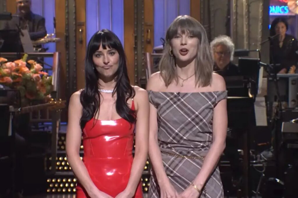 Taylor Swift crashes Dakota Johnson’s ‘SNL’ monologue: ‘My literal therapist’