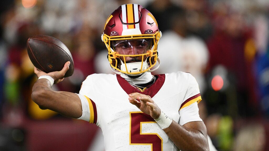 Jayden Daniels does not dismiss playing Sunday against the Colts in London after ugly elbow dislocation injury