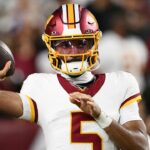 Jayden Daniels does not dismiss playing Sunday against the Colts in London after ugly elbow dislocation injury